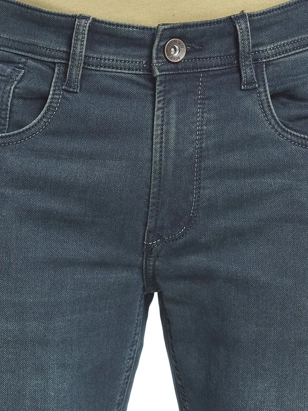 Octave Men Grey Regular Fit Cotton Mid-Rise Jeans