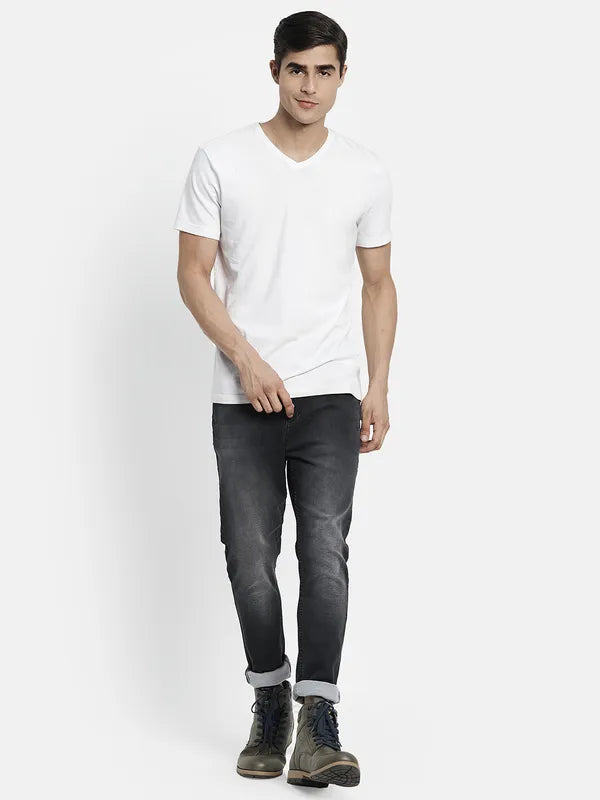 Men Grey Light Fade Regular Fit Jeans