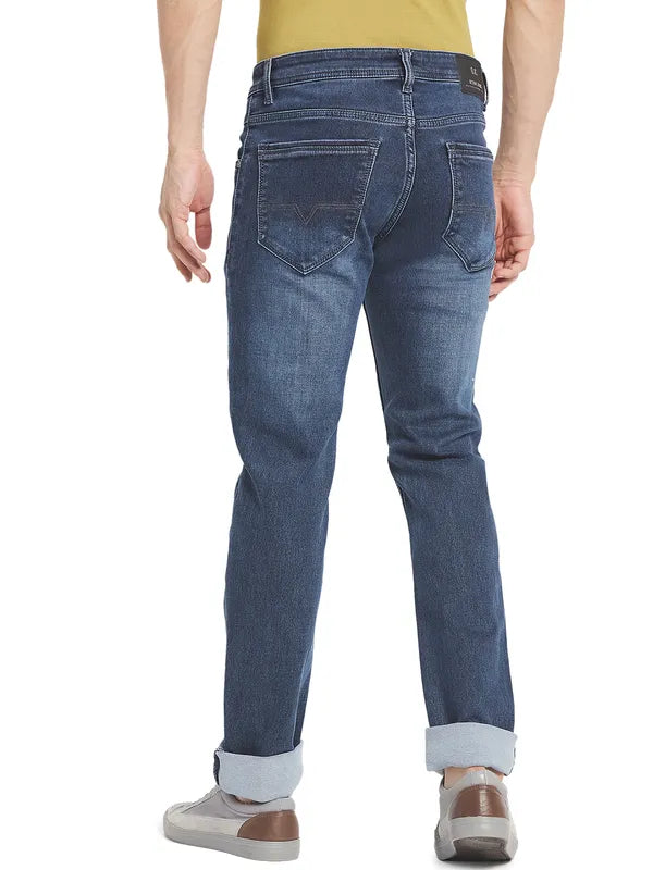 Octave Men Blue Slim Fit Light Fade Solid Jeans