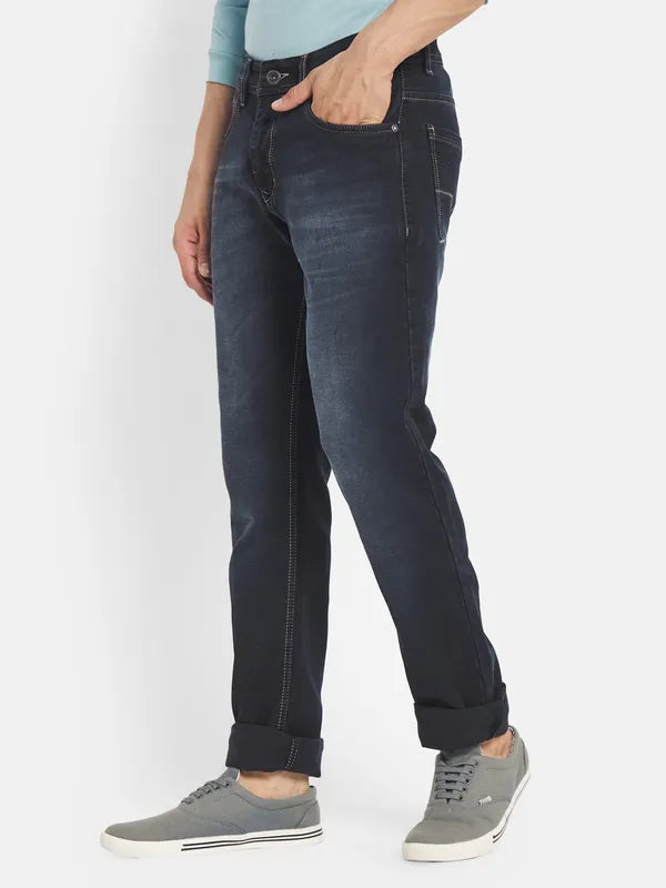 Octave Men Grey Straight Fit Stretchable Jeans