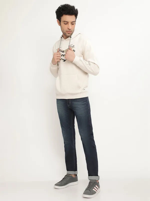 Octave Men Navy Blue Low Distress Stretchable Jeans