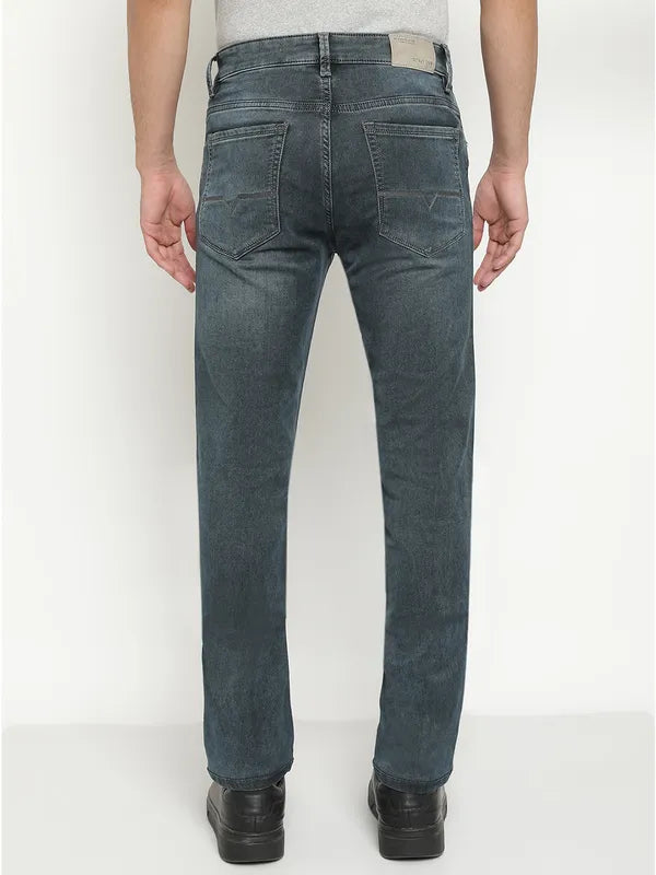 Octave Men Mid-Rise Heavy Faded Medium Shade Stretchable Jeans