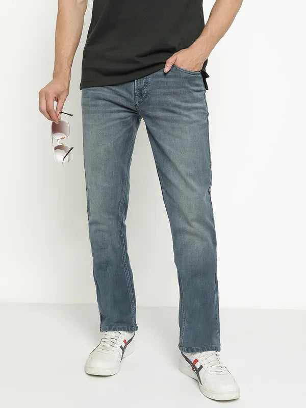 Octave Men Low Distress Heavy Fade Stretchable Cotton Jeans