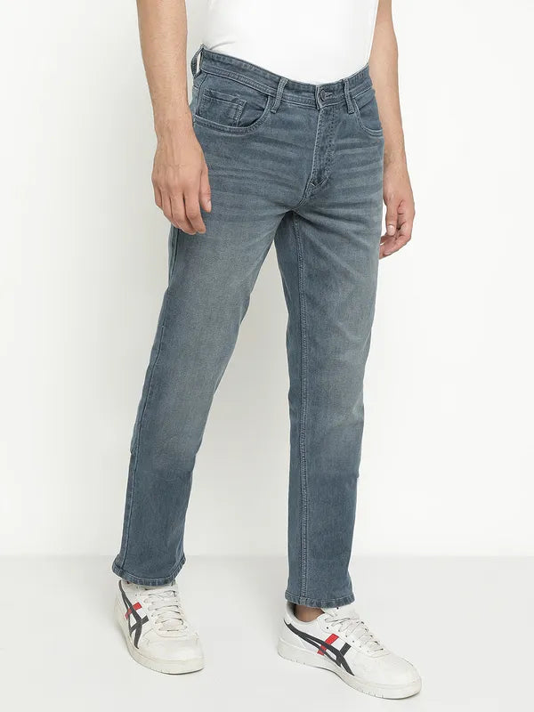 Octave Men Low Distress Heavy Fade Stretchable Cotton Jeans