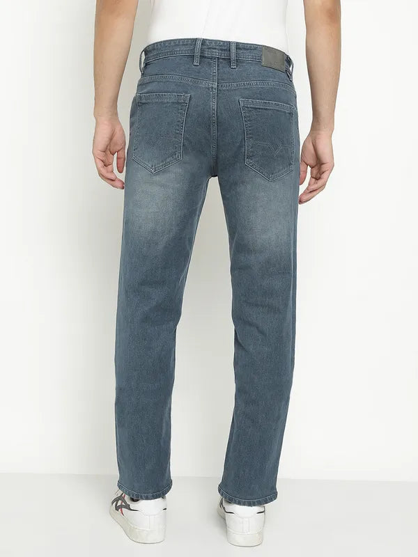 Octave Men Low Distress Heavy Fade Stretchable Cotton Jeans