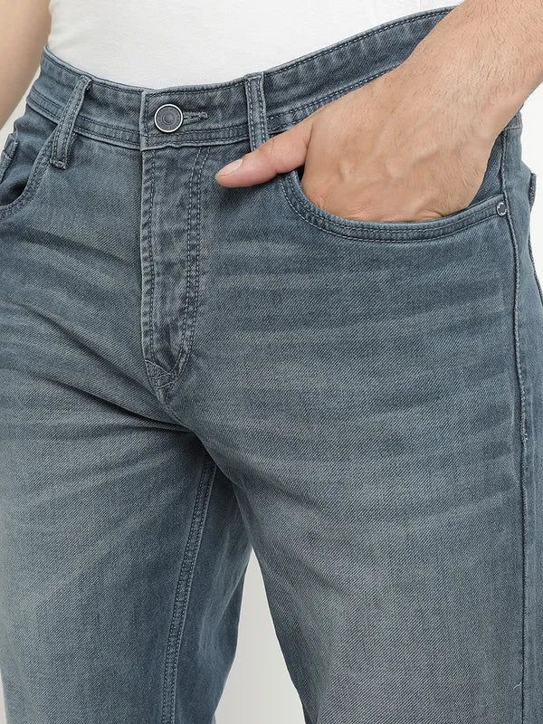 Octave Men Low Distress Heavy Fade Stretchable Cotton Jeans