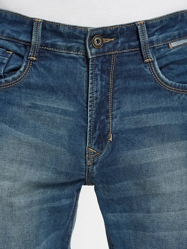 Octave Men Light Fade Clean Look Cotton Jeans