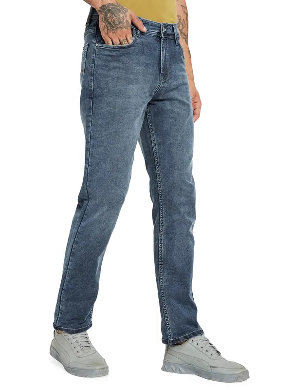 Octave Men Light Fade Clean Look Cotton Jeans