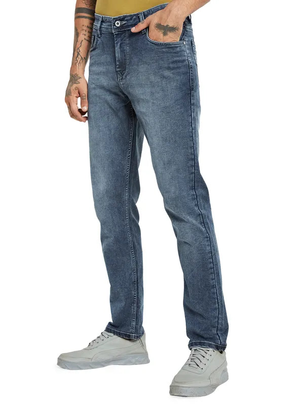 Octave Men Light Fade Clean Look Cotton Jeans
