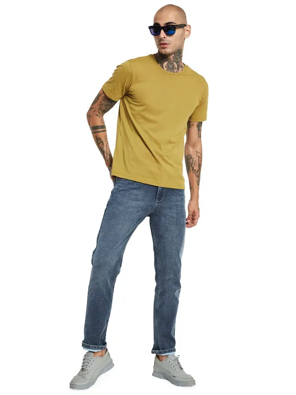 Octave Men Light Fade Clean Look Cotton Jeans