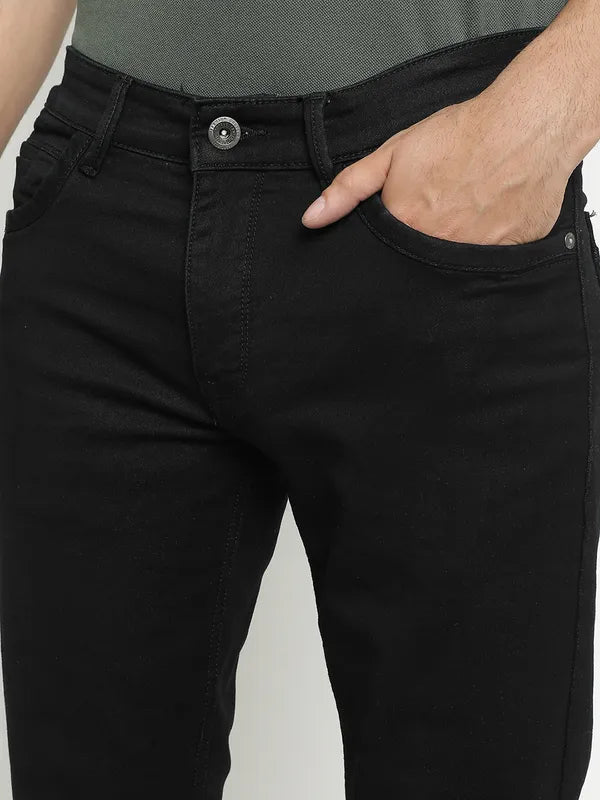 Octave Men Mid-Rise Dark Shade No Fade Clean Look Stretchable Jeans