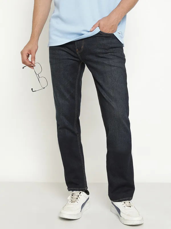 Octave Men Mid-Rise Light Fade Stretchable Cotton Jeans