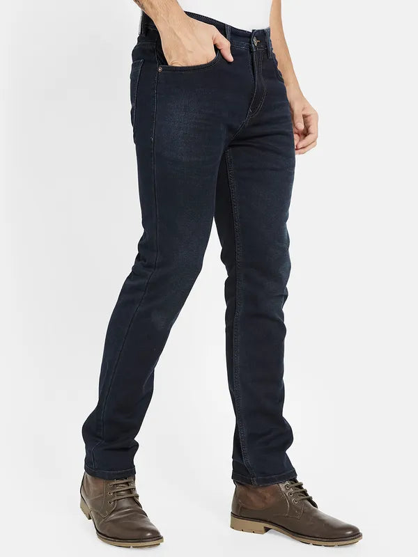 Octave Men Navy Blue Stretchable Jeans