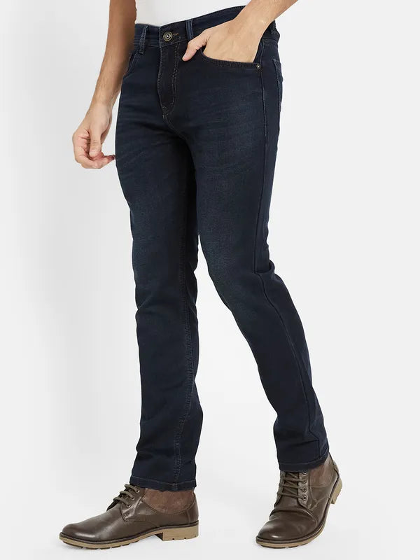 Octave Men Navy Blue Stretchable Jeans