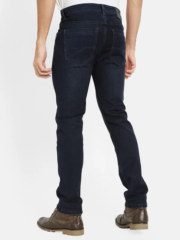 Octave Men Navy Blue Stretchable Jeans