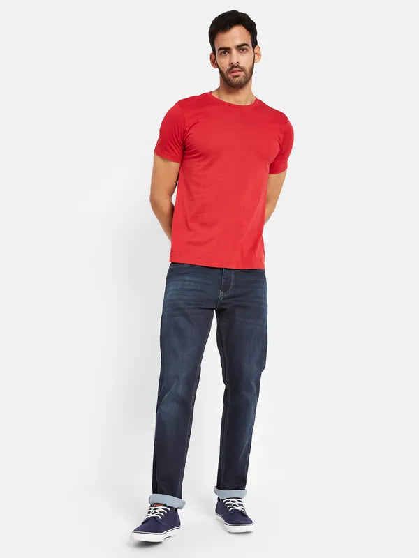 Octave Men Mid-Rise Light Fade Cotton Jeans