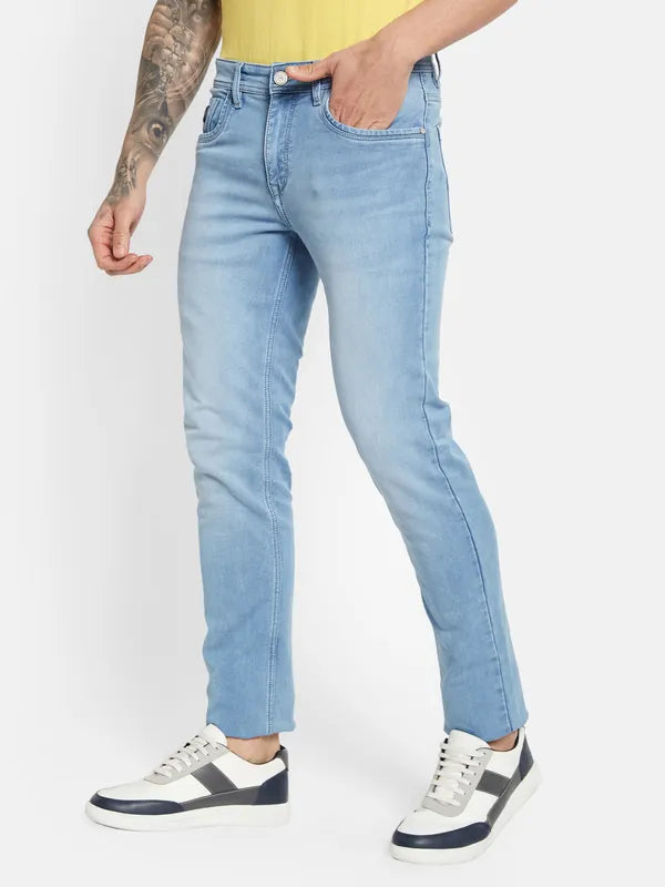 Octave Men Mid-Rise Light Fade Stretchable Jeans
