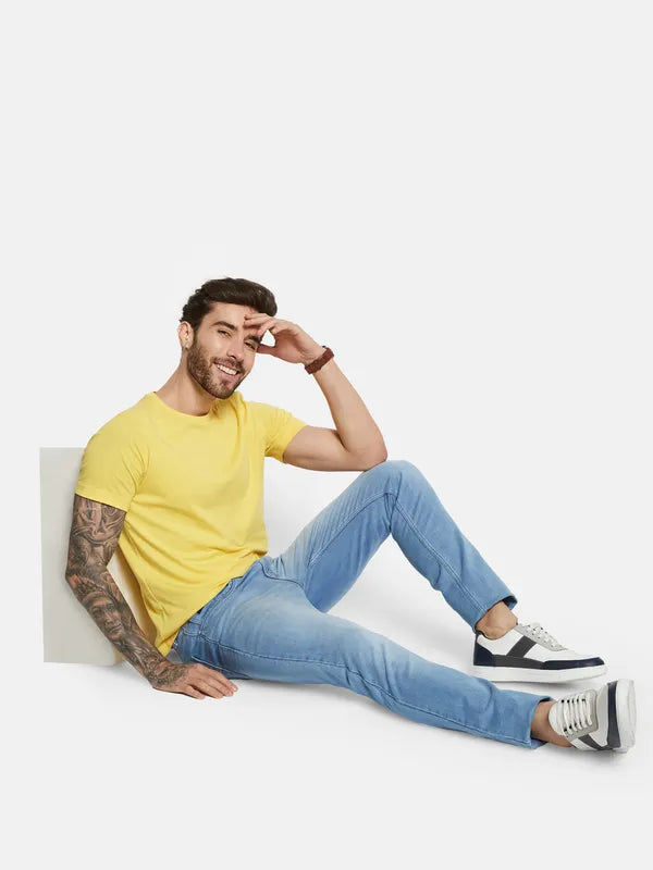 Octave Men Mid-Rise Light Fade Stretchable Jeans