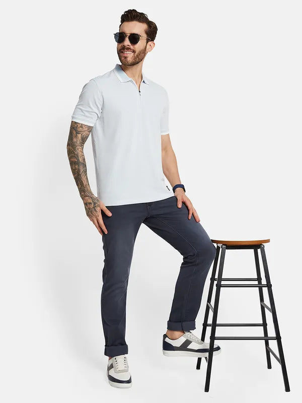 Octave Men Mid-Rise Clean Look Light Fade Stretchable Jeans