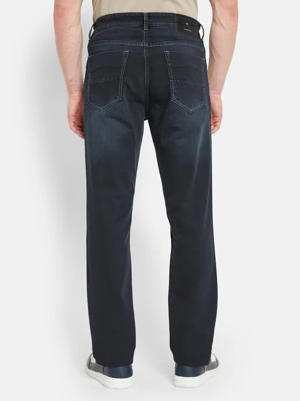 Octave Men Mid-Rise Clean Look Light Fade Cotton Jeans