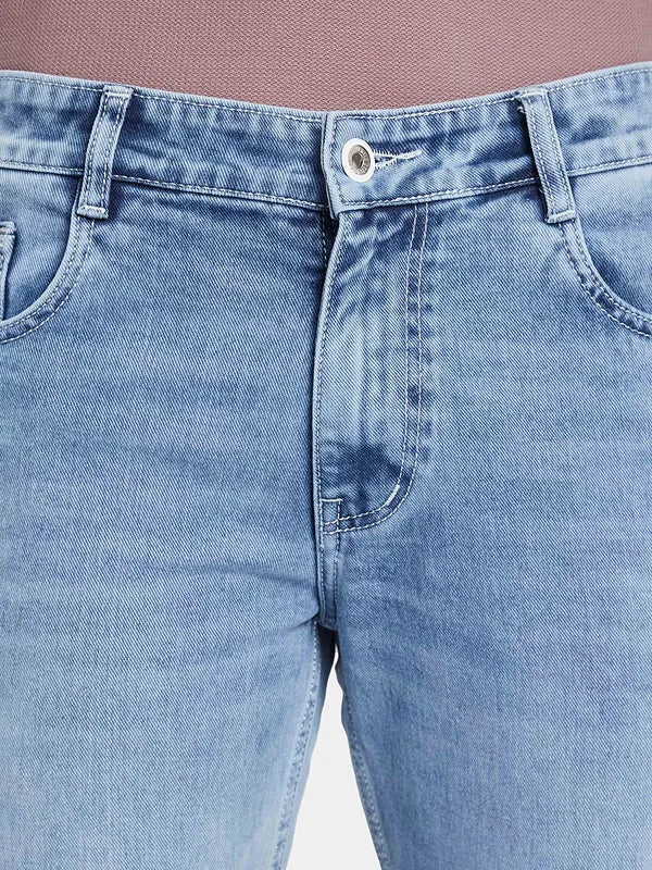 Octave Men Mid-Rise Clean Look Heavy Fade Cotton Jeans