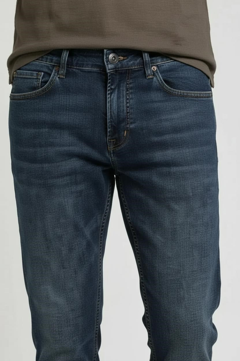 Men Regular Fit Mid-Rise Light Fade Stretchable Jeans