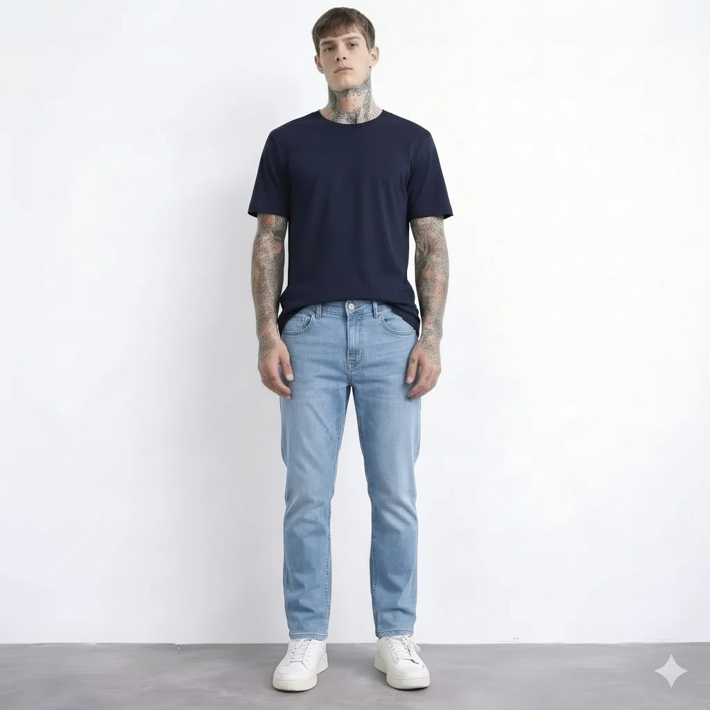 Octave Men Regular Fit Mid-Rise Stretchable Jeans