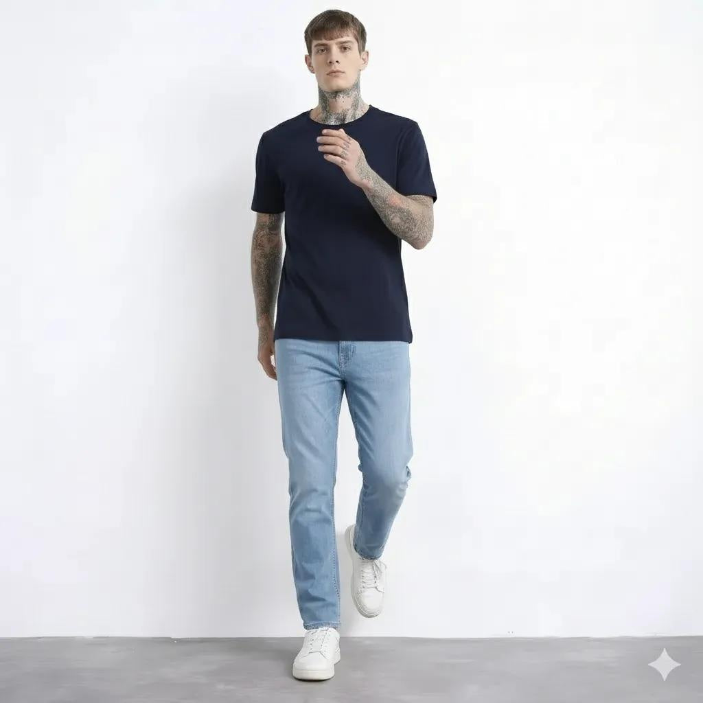 Octave Men Regular Fit Mid-Rise Stretchable Jeans