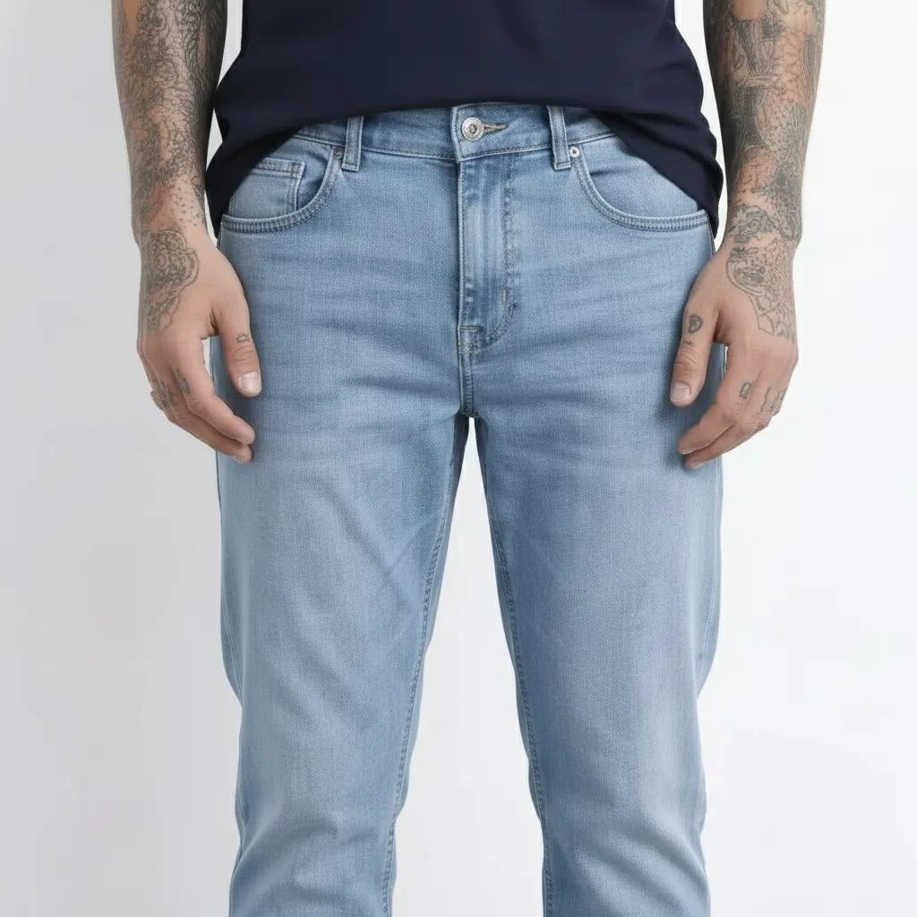 Octave Men Regular Fit Mid-Rise Stretchable Jeans