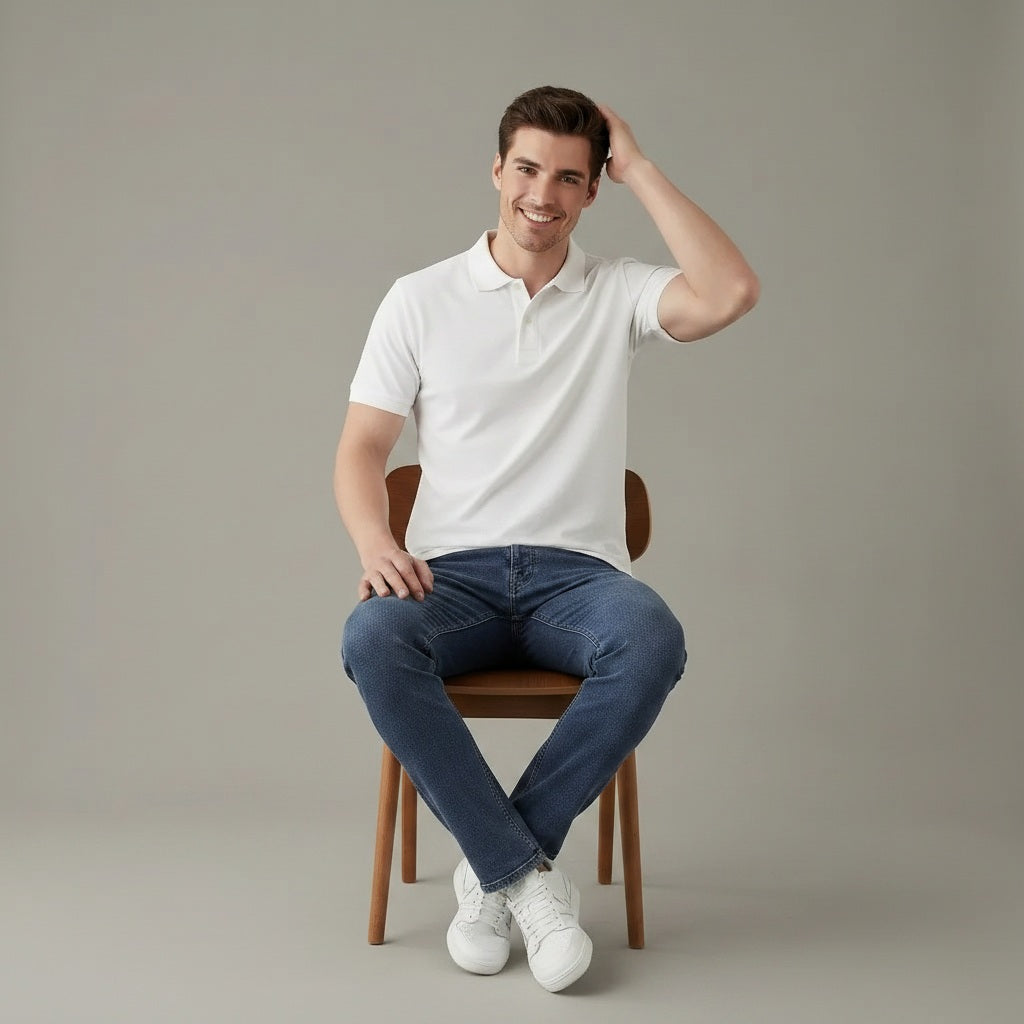 Men Regular Fit Mid-Rise Light Fade Stretchable Jeans