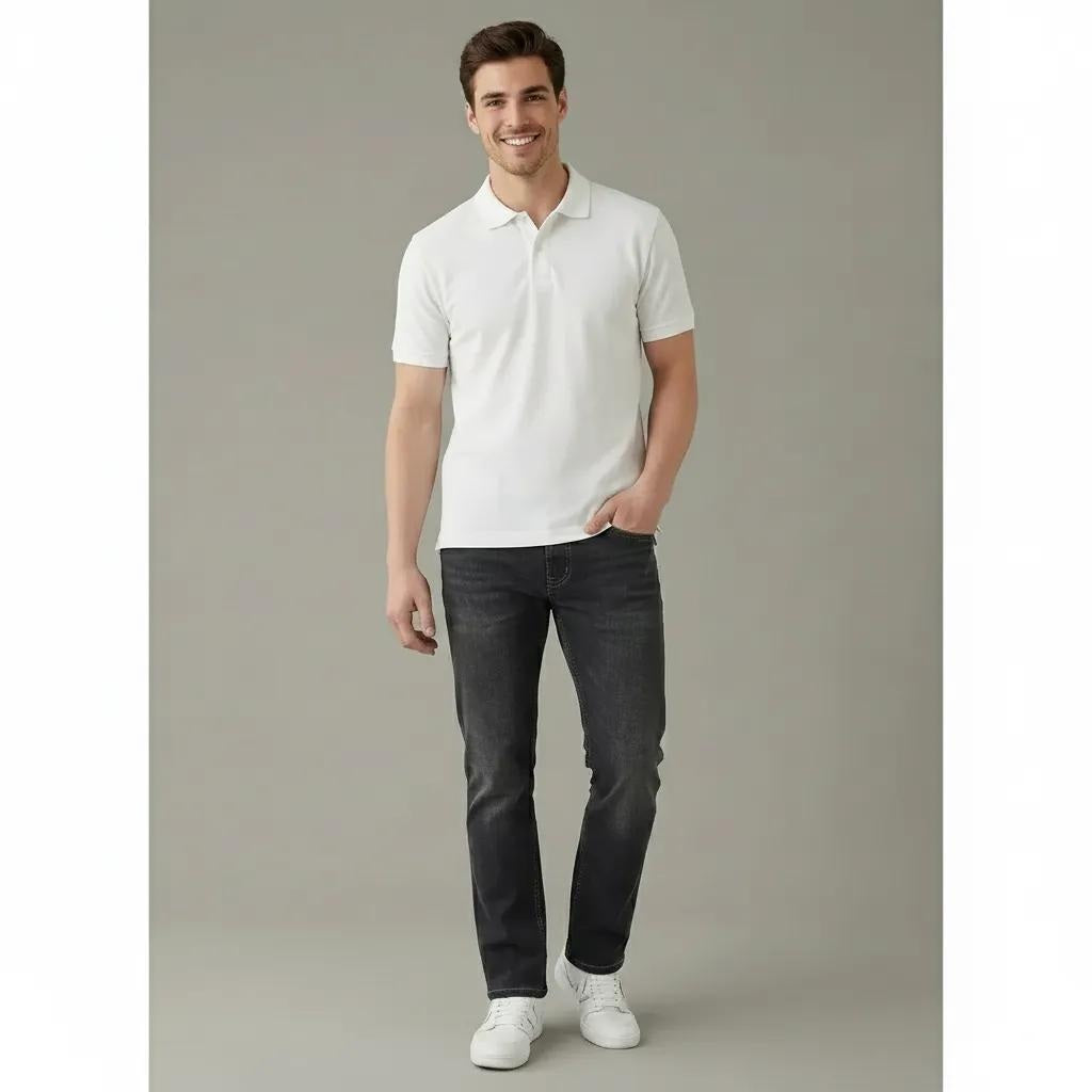 Men Regular Fit Mid-Rise Light Fade Stretchable Jeans