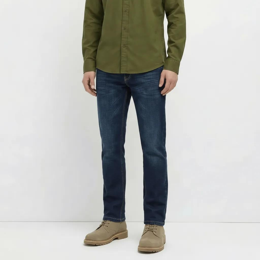 Octave Men Regular Fit Mid-Rise Stretchable Jeans