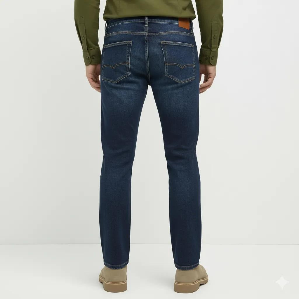 Octave Men Regular Fit Mid-Rise Stretchable Jeans