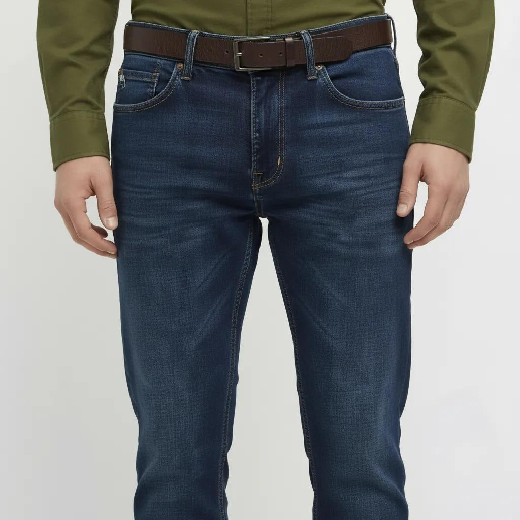 Octave Men Regular Fit Mid-Rise Stretchable Jeans