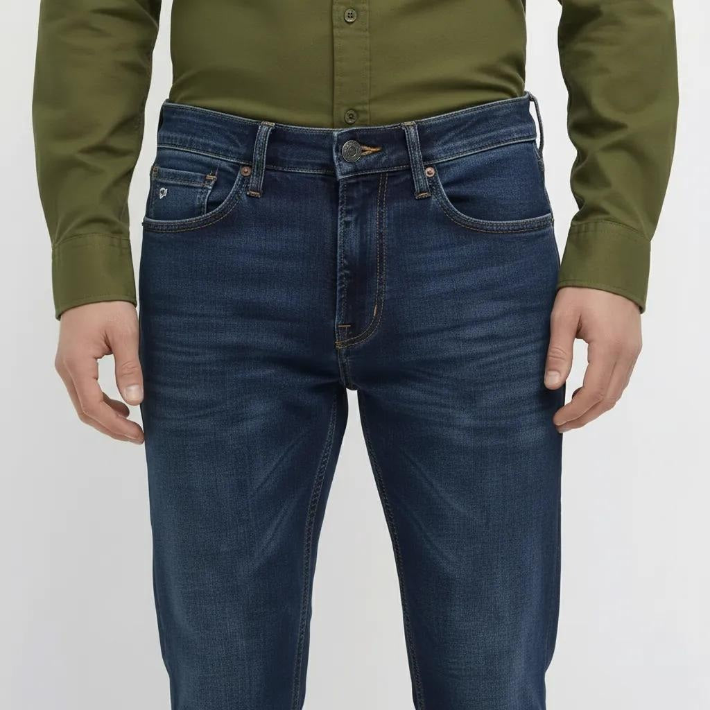 Octave Men Regular Fit Mid-Rise Stretchable Jeans