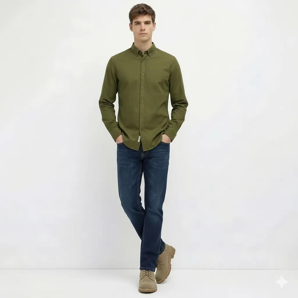 Octave Men Regular Fit Mid-Rise Stretchable Jeans