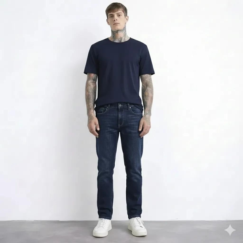 Octave Men Regular Fit Mid-Rise Stretchable Jeans