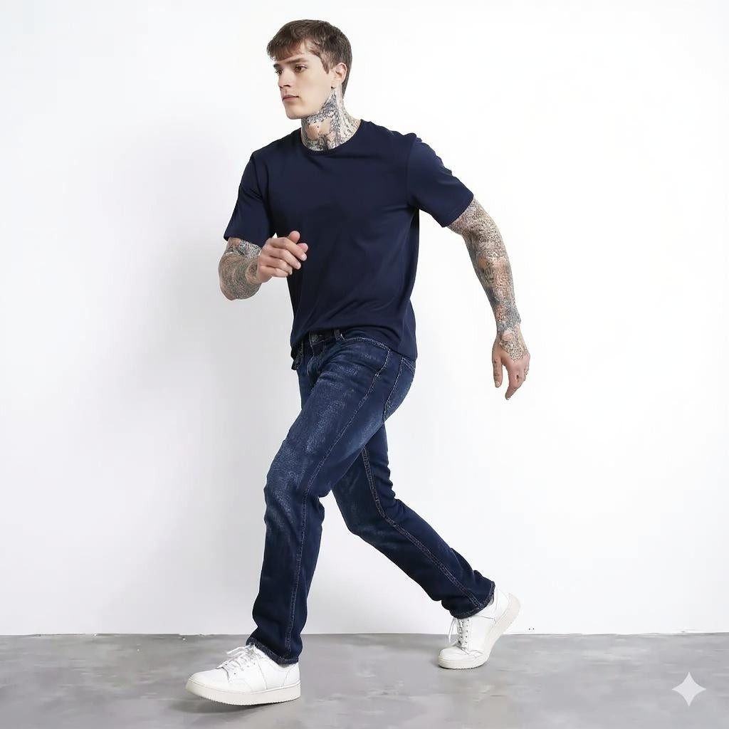 Octave Men Regular Fit Mid-Rise Stretchable Jeans