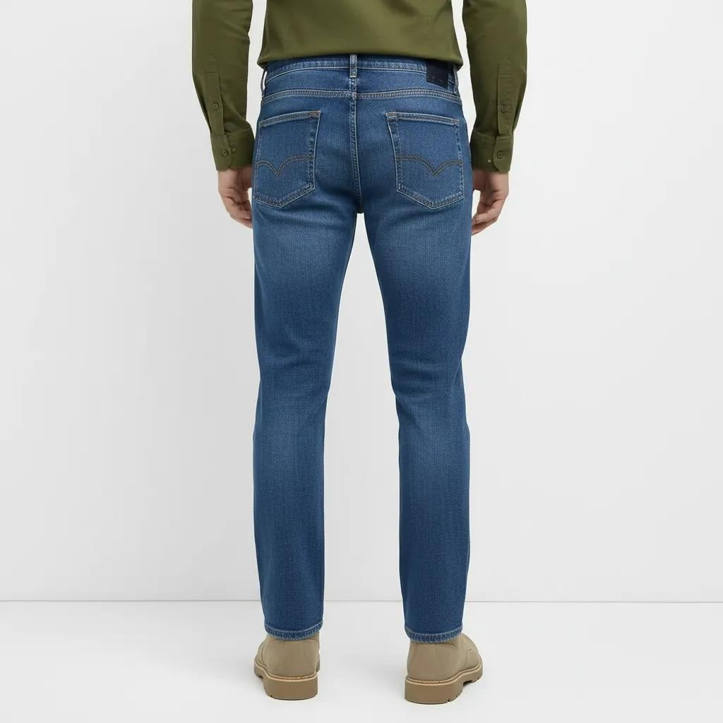 Octave Men Regular Fit Mid-Rise Stretchable Jeans