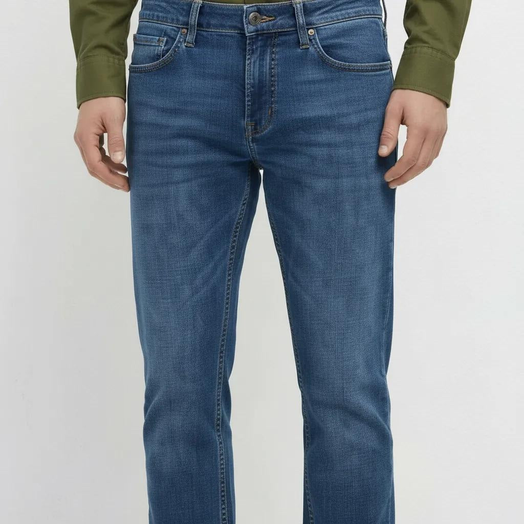 Octave Men Regular Fit Mid-Rise Stretchable Jeans
