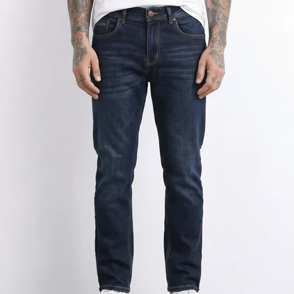 Men Regular Fit Mid-Rise Light Fade Stretchable Jeans