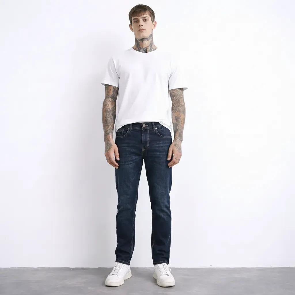 Men Regular Fit Mid-Rise Light Fade Stretchable Jeans