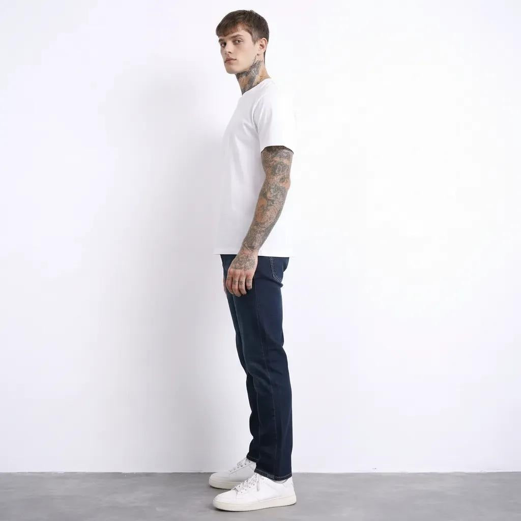 Men Regular Fit Mid-Rise Light Fade Stretchable Jeans