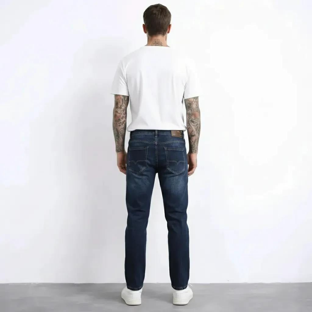 Men Regular Fit Mid-Rise Light Fade Stretchable Jeans