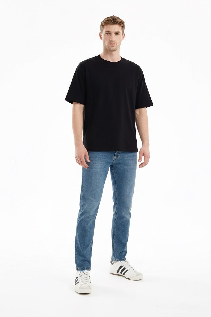 Men Regular Fit Mid-Rise Light Fade Stretchable Jeans