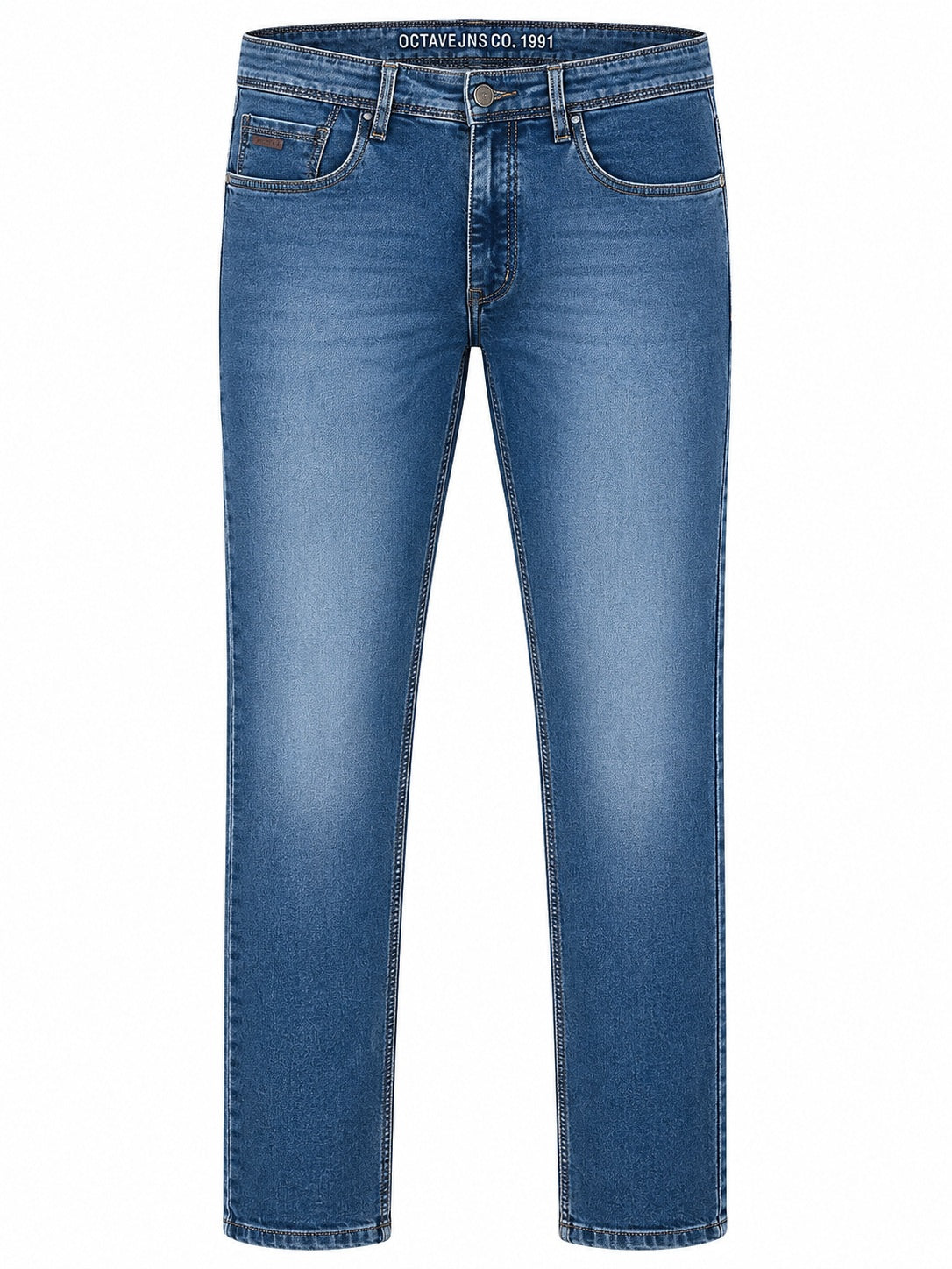 Men Regular Fit Mid-Rise Light Fade Stretchable Jeans