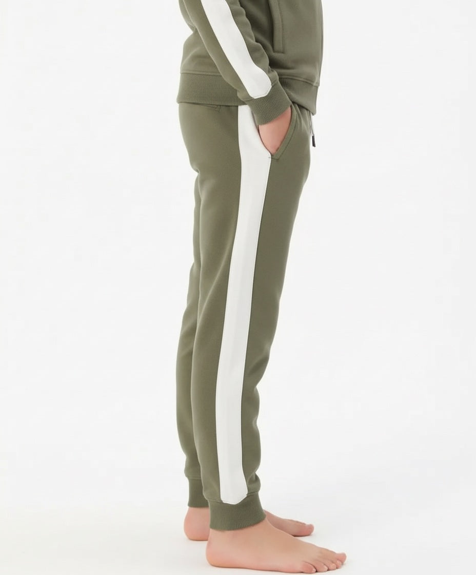 Boy Solid Mandarin Neck TrackSuits