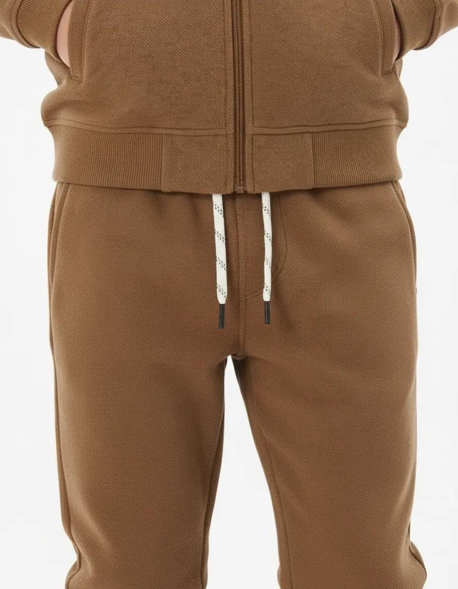 Boy Solid Mandarin Neck TrackSuits