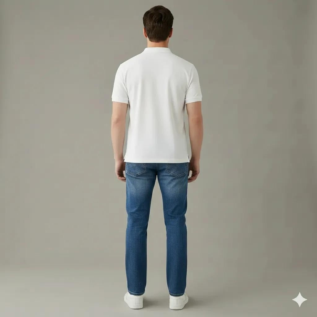 Men Slim Fit Mid-Rise Light Fade Stretchable Jeans