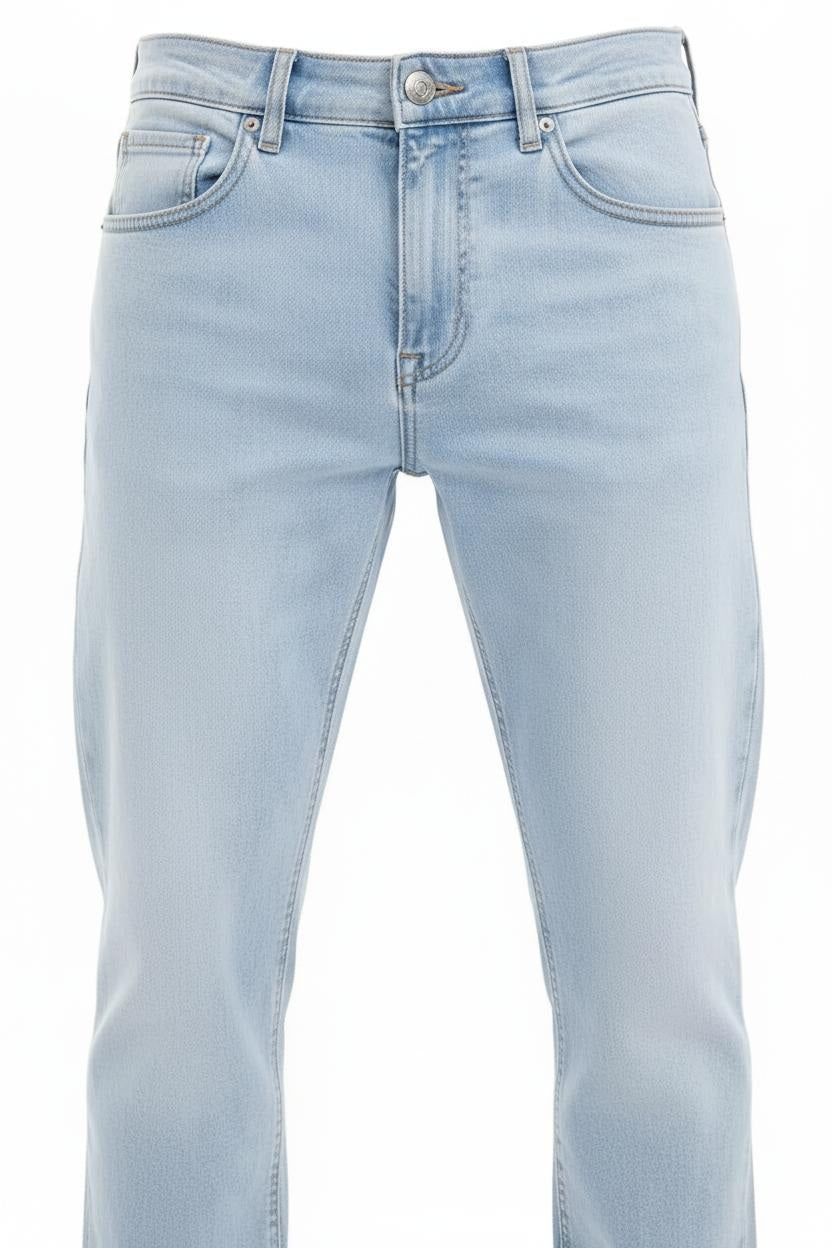 Men Slim Fit Mid-Rise Light Fade Stretchable Jeans